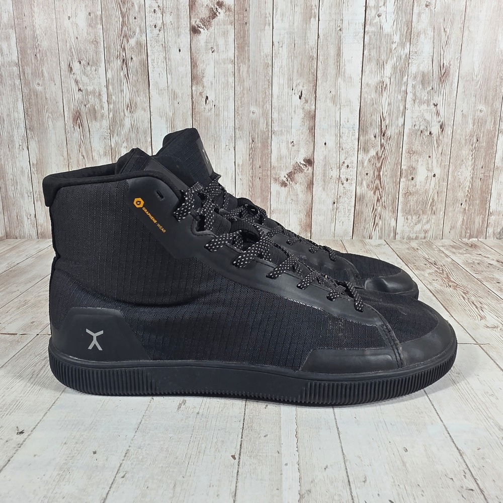 Flux Footwear Adapt High Top Mens 9 Black Graphene Wear Minimalist Shoes